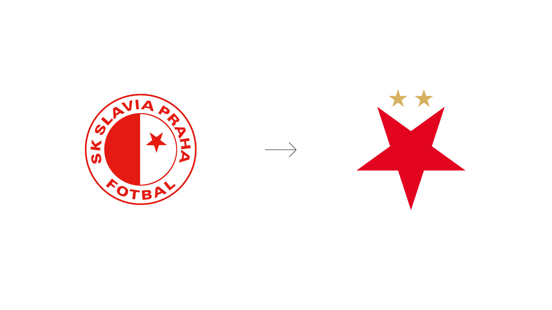 Slavia Rebranding - Old & New Logo